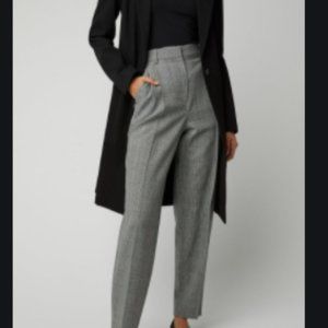 COS dark grey wool pleated pants